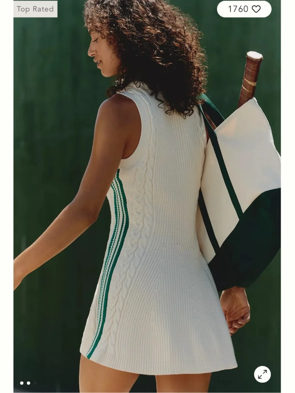 NWT Daily Practice Anthropologie Side Lines White Half Zip Mini Dress Large L - Picture 3 of 3
